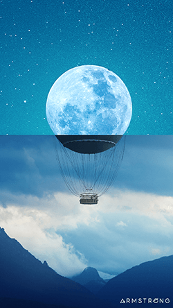 Fond d'écran Montgolfière Armstrong pour mobile